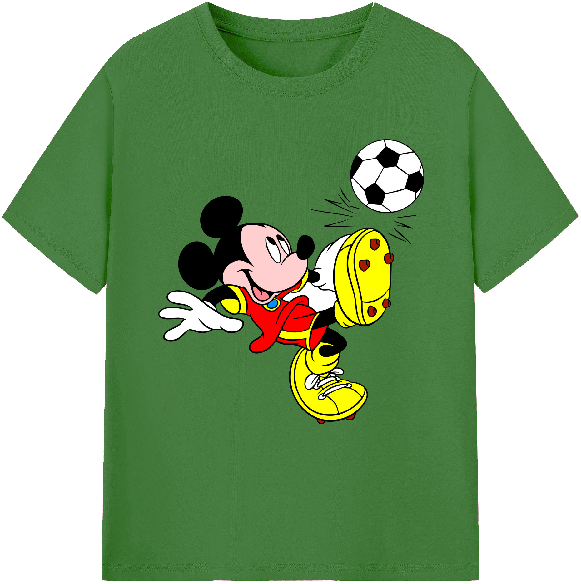 （画像用） ミッキーマウス Mickey Mouse レディースカジュアルプリントTシャツ（綿100％）